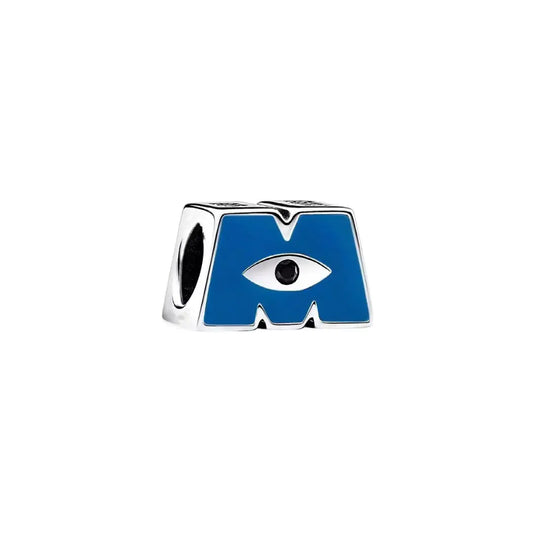 Monsters, Inc. Logo Charm with Blue Enamel