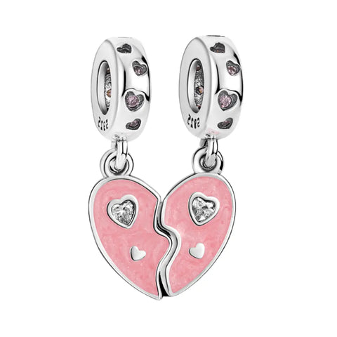 Mother And Daughter Together Forever Heart Set Charm - Mother And Daughter Together Forever Heart Set Charm