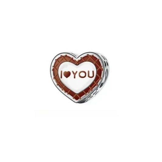 Sterling Silver Love Heart Charm with enamel