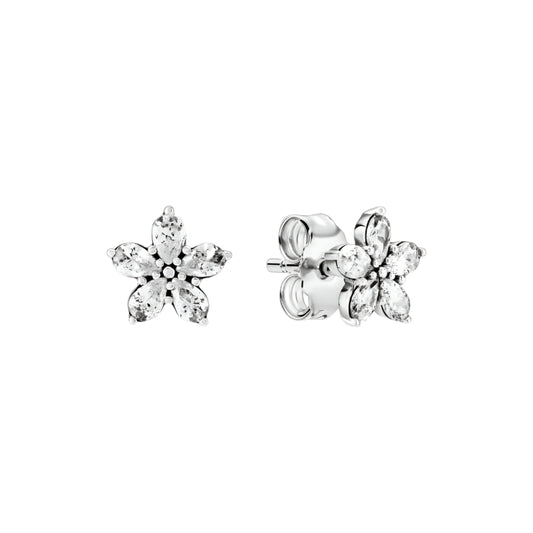 Sterling silver starfish stud earbands with sparkling crystals, featuband a delicate.