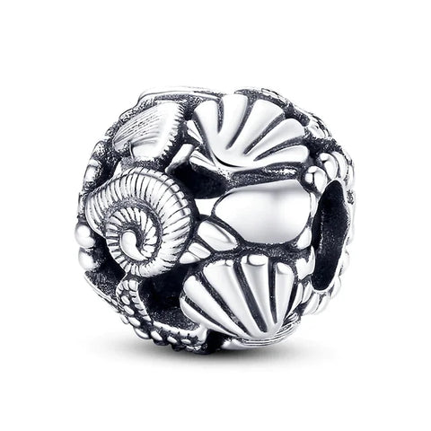 Openwork Starfish, Shells & Hearts Charm - Openwork Starfish, Shells & Hearts Charm