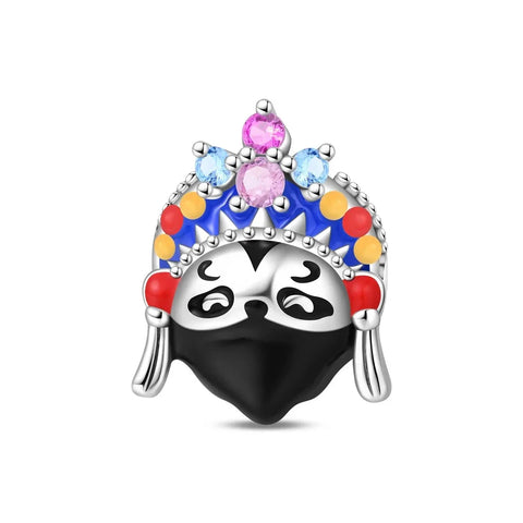 Panda Wearing Crown Colorful Headband Charm Red Accent Charm - Panda Wearing Crown Colorful Headband Charm Red Accent Charm - Compatible with Pandora Bracelets
