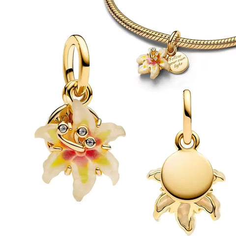 Tangled Sundrop Flower Glow in the Dark Charm | Compatible Pandora Tangled Sundrop Flower Glow in the Dark Charm | Compatible Pandora