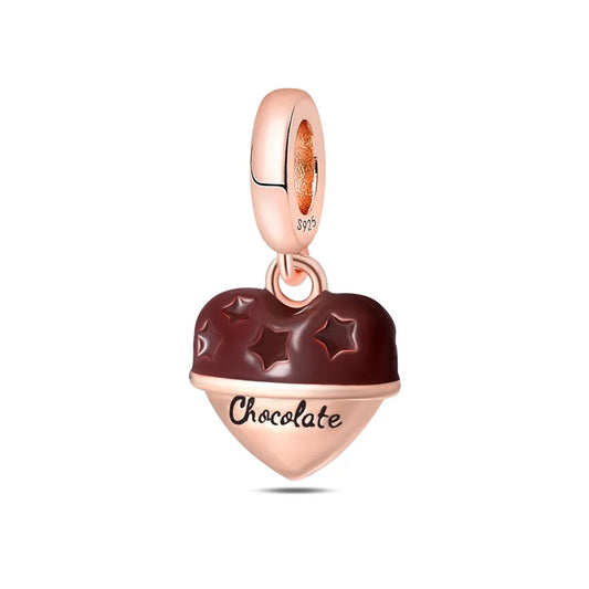 Chocolate heart charm