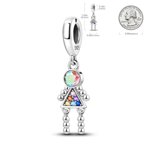 Rainbow Girl Charm - Rainbow girl charm