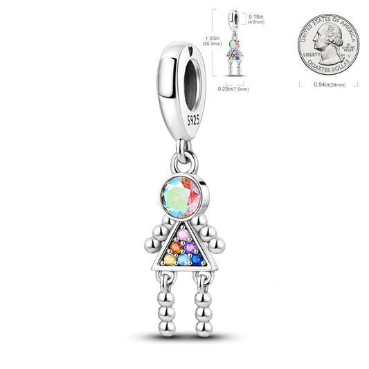 Rainbow girl charm