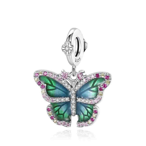Butterfly Charm with Crystals - Butterfly charm with crystals