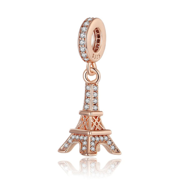 Eiffel Tower Charm with Crystals - Eiffel Tower charm with crystals