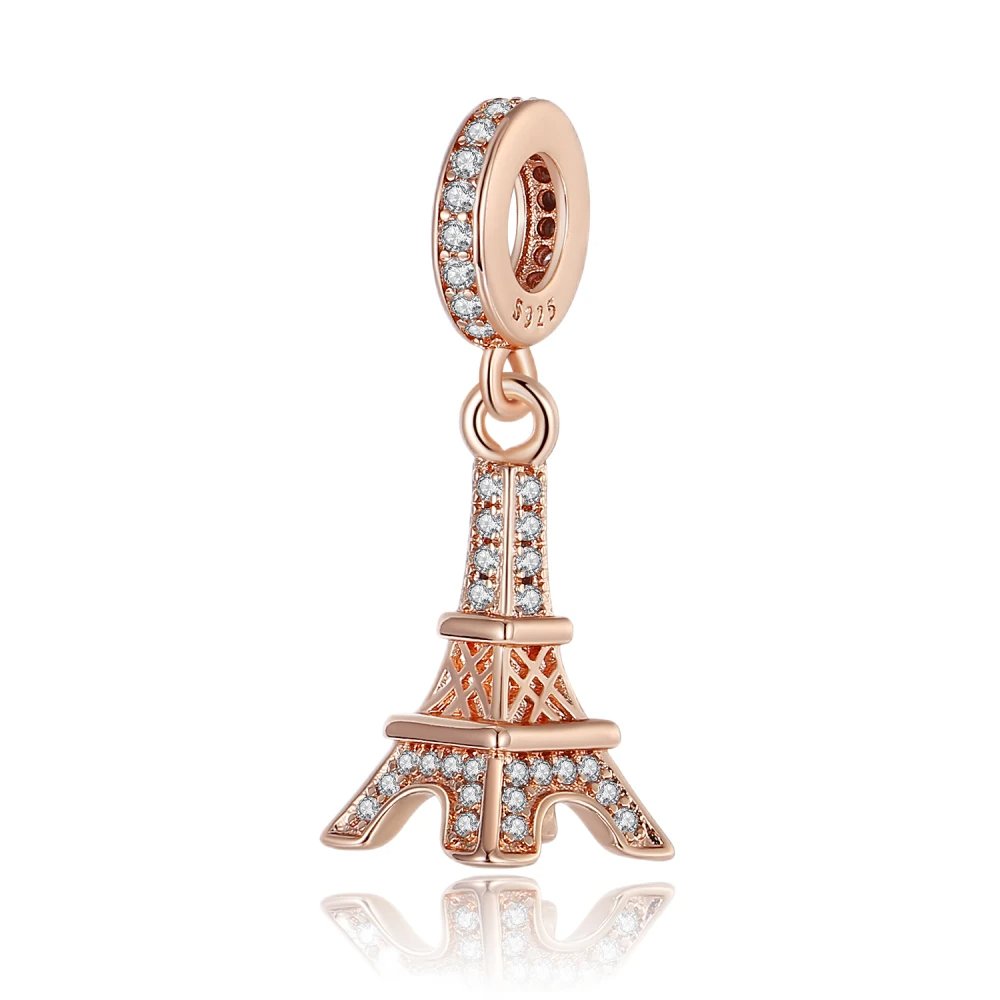 Eiffel Tower charm with crystals