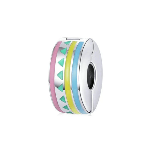Pastel Geometry Clip pandora Charm