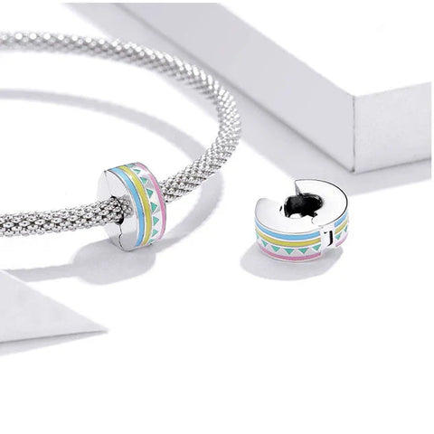 Pastel Geometry Clip Charm