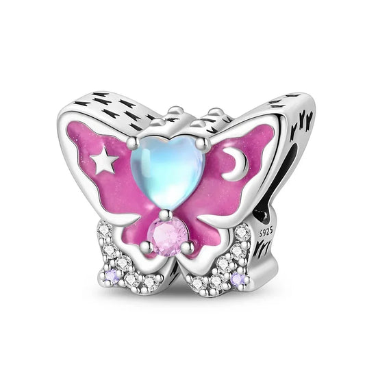 Pandora Pink Butterfly Charm Star It Magenta Accent