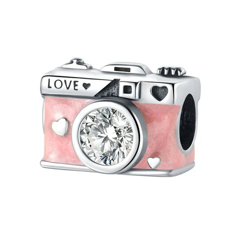 Pink Camera With Diamond Charm - Pink Camera With Diamond Charm
