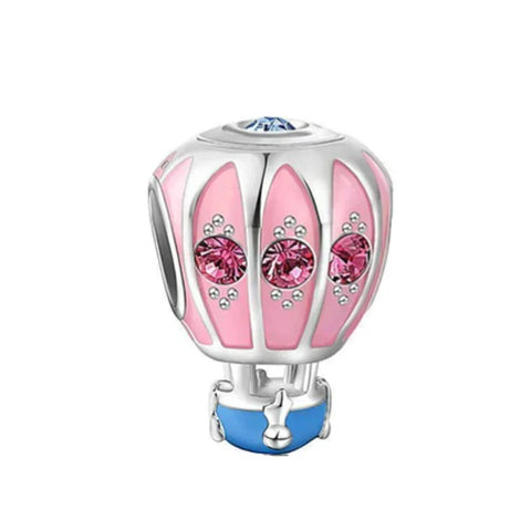 Pink Hot Air Balloon Charm