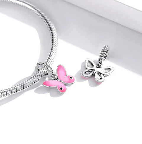 Pink Radiance Butterfly Charm