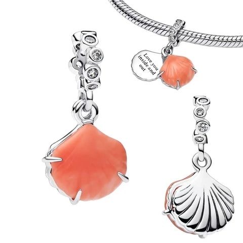 Pink Shell And Silver Pandora Charm