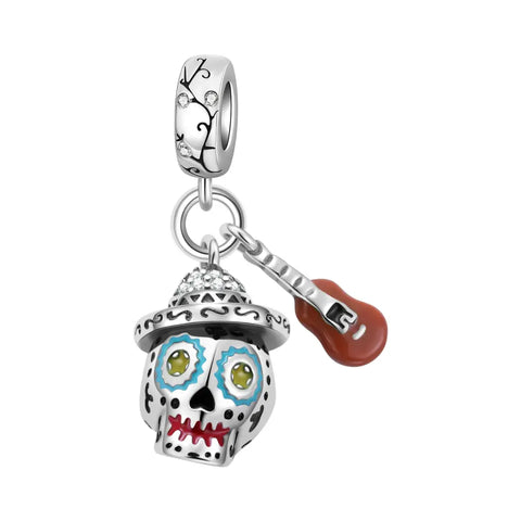 Pixar- Coco Dante Skull & Guitar Dangle Charm - Pixar- Coco Dante Skull & Guitar Dangle Charm
