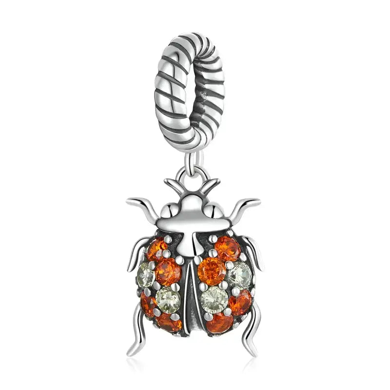 Radiant Ladybug Silver Pandora Charm