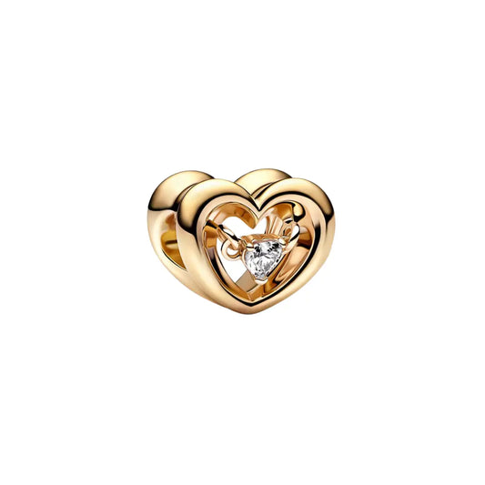 Radiant Golden Heart Charm