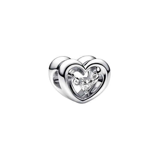 Radiant Silver Heart Charm