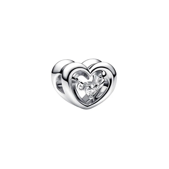 Radiant Silver Heart Charm - Radiant Silver Heart Charm