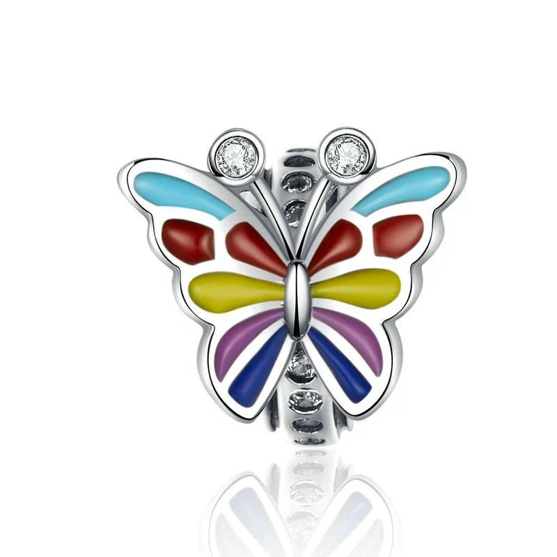 Rainbow Wings Butterfly Charm