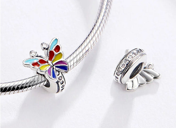 Rainbow Wings Butterfly Charm - Rainbow Wings Butterfly Pandora Charm