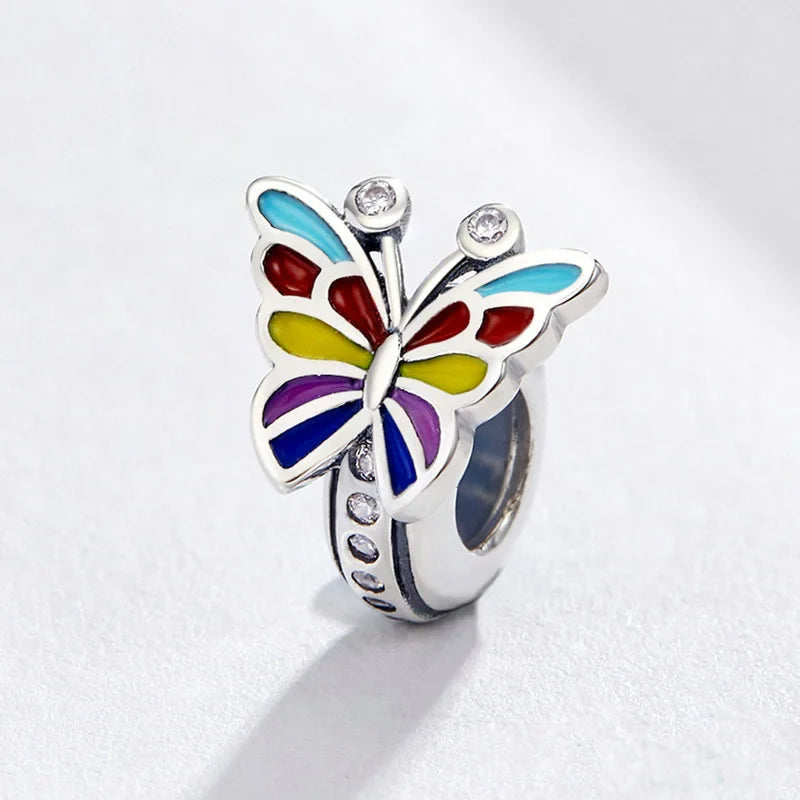 Rainbow Wings Butterfly Pandora Charm Bracelet