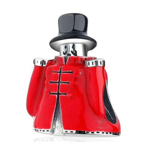 Red Black Perfume Bottle Top Hat Charm Accent