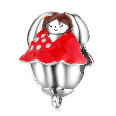Pandora Red And White Angel Charm Accent