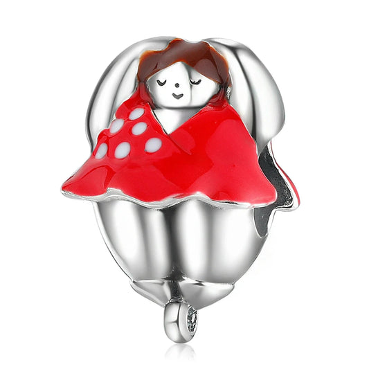 Pandora Red And White Angel Charm Accent