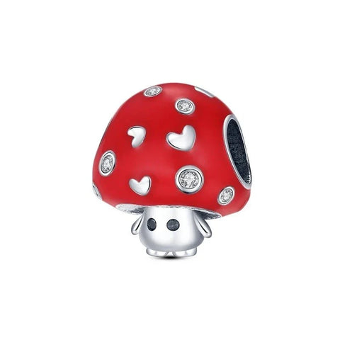 Pandora Red Mushroom Charm Hearts It Accent
