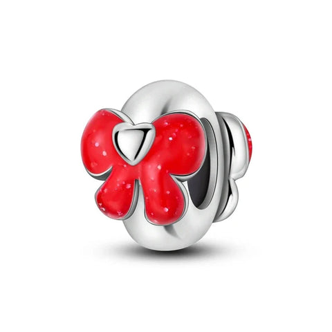 Red White Butterfly Charm spacer - Pandora Red White Butterfly Charm Accent