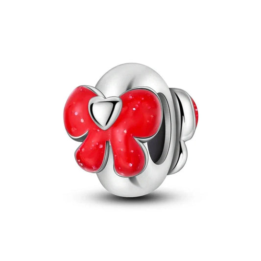 Pandora Red White Butterfly Charm Accent