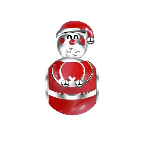 Pandora Red White Christmas Ornament Santa Hat Charm Accent