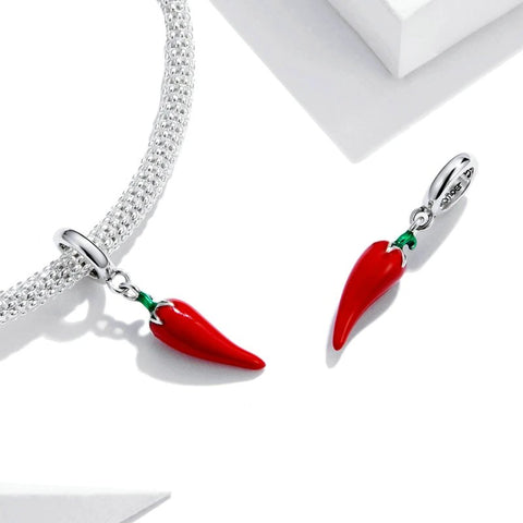 Red Pepper Charm - red-pepper Jewelry charm fits Pandora bracelet affordable