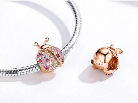Rose Gold Ladybug Charm