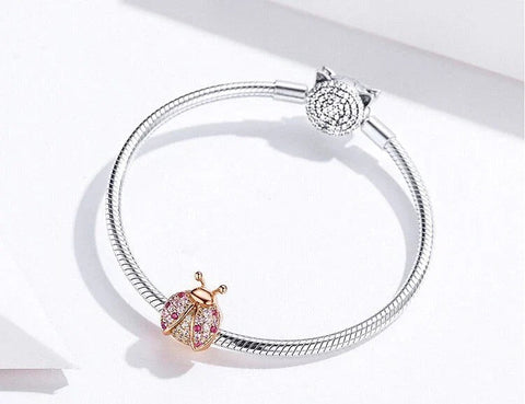 Rose Gold Ladybug Charm