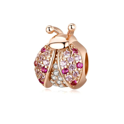 Rose Gold Ladybug Charm