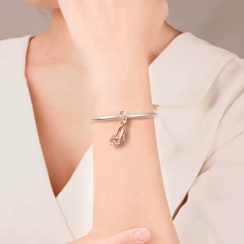 Rose Gold Heel Dangle Charm