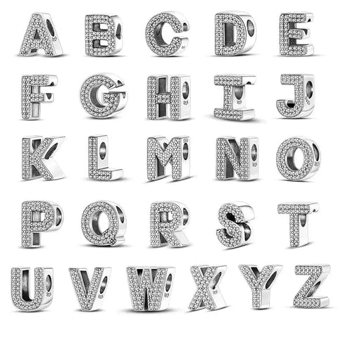 Diamond Letter E Charm - Diamond Letter E Charm
