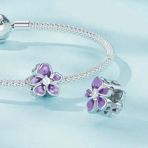 Purple Flower Charm