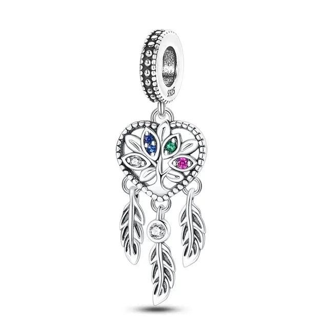 Heart Dream Catcher Charm