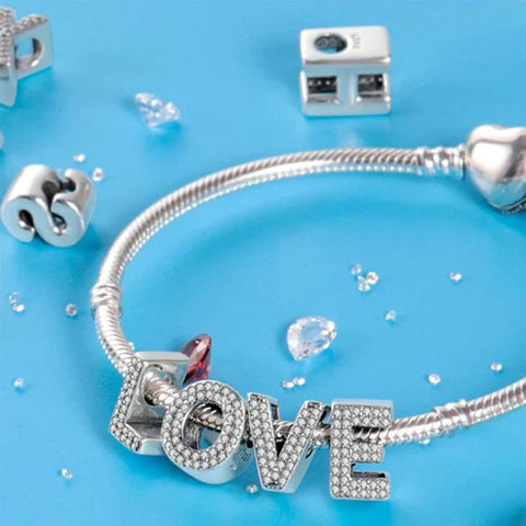 Diamond Letter R Charm - Diamond Letter R Charm