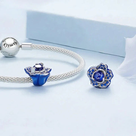 Blue Rose Charm