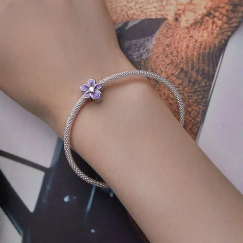 purple flower bracelet