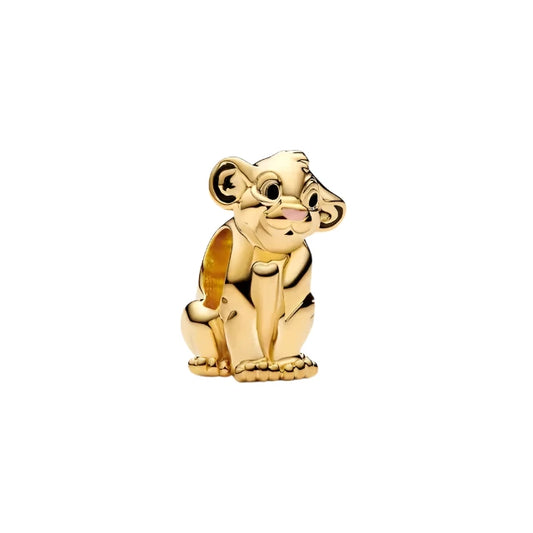 Golden Simba Lion Cub Charm for Animal Lovers