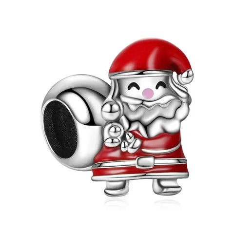 Pandora Santa Claus Charm Red Bow Accent