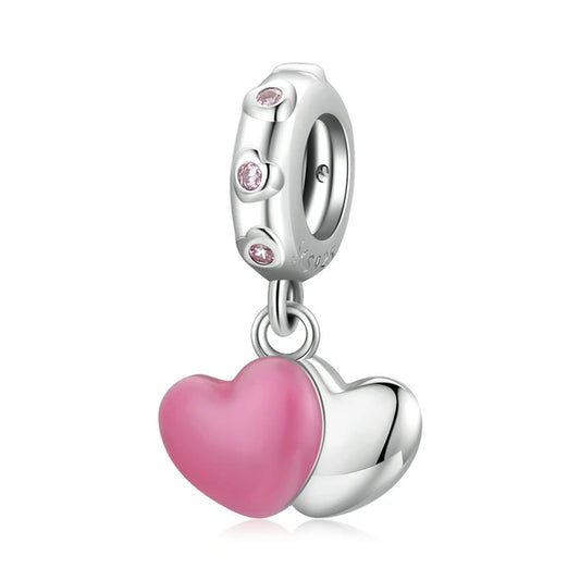 Double Heart Dangle Charm