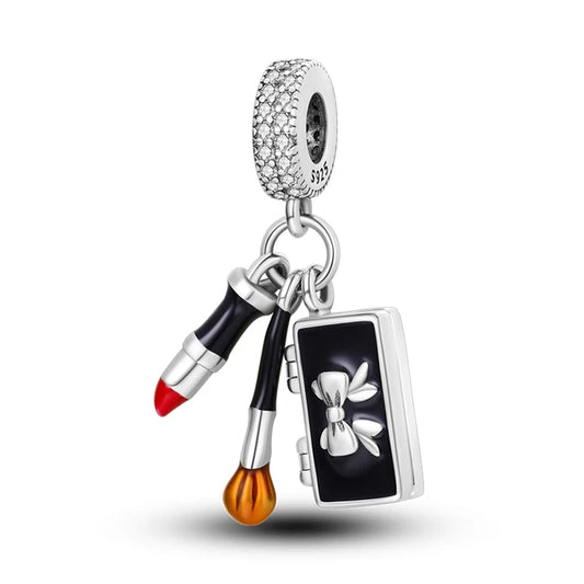 Sterling Silver Makeup Lover Charm